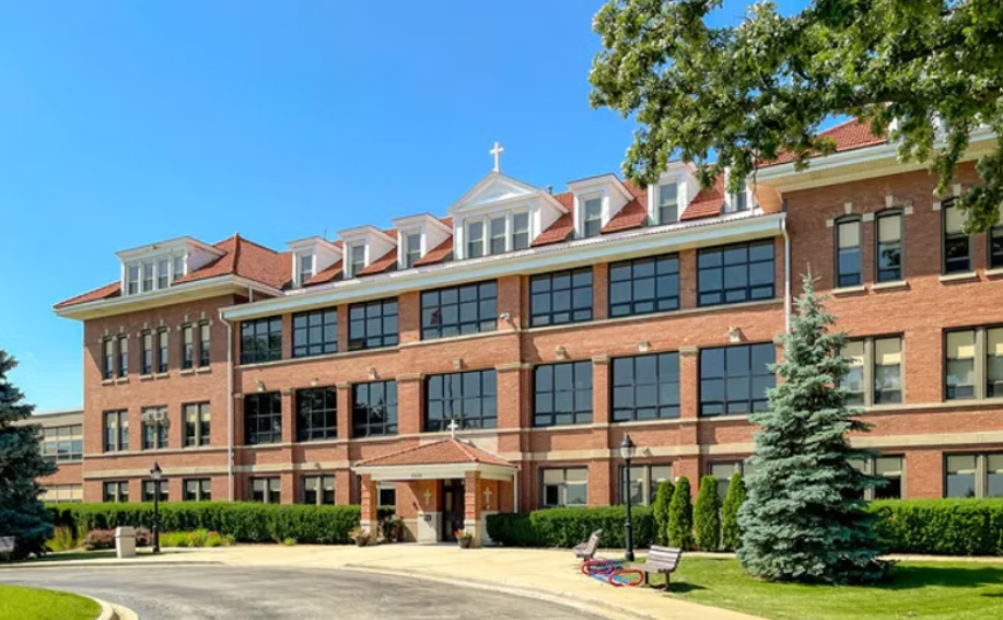 Exterior of a building at Benet Academy in Lisle