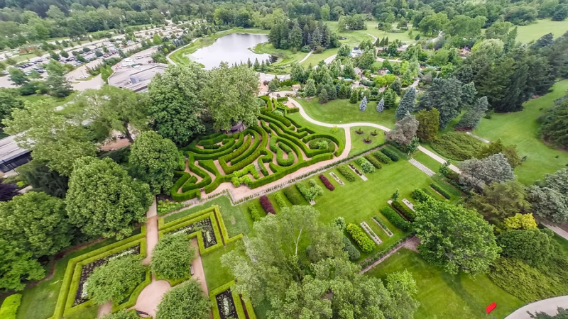 Aerial view of The Morton Arboretum