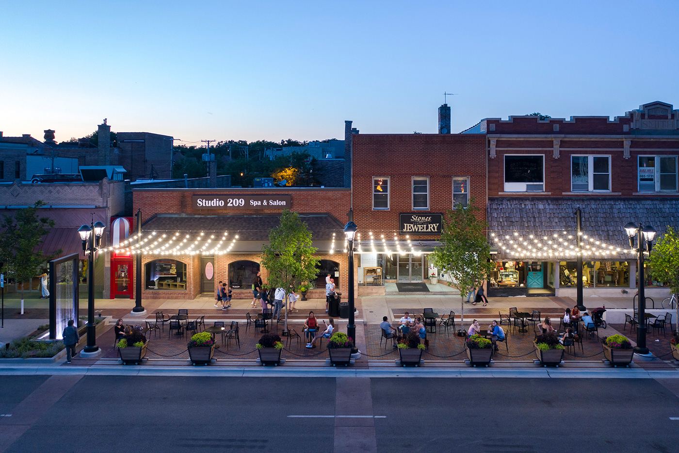 Historic downtown Wheaton, Illinois